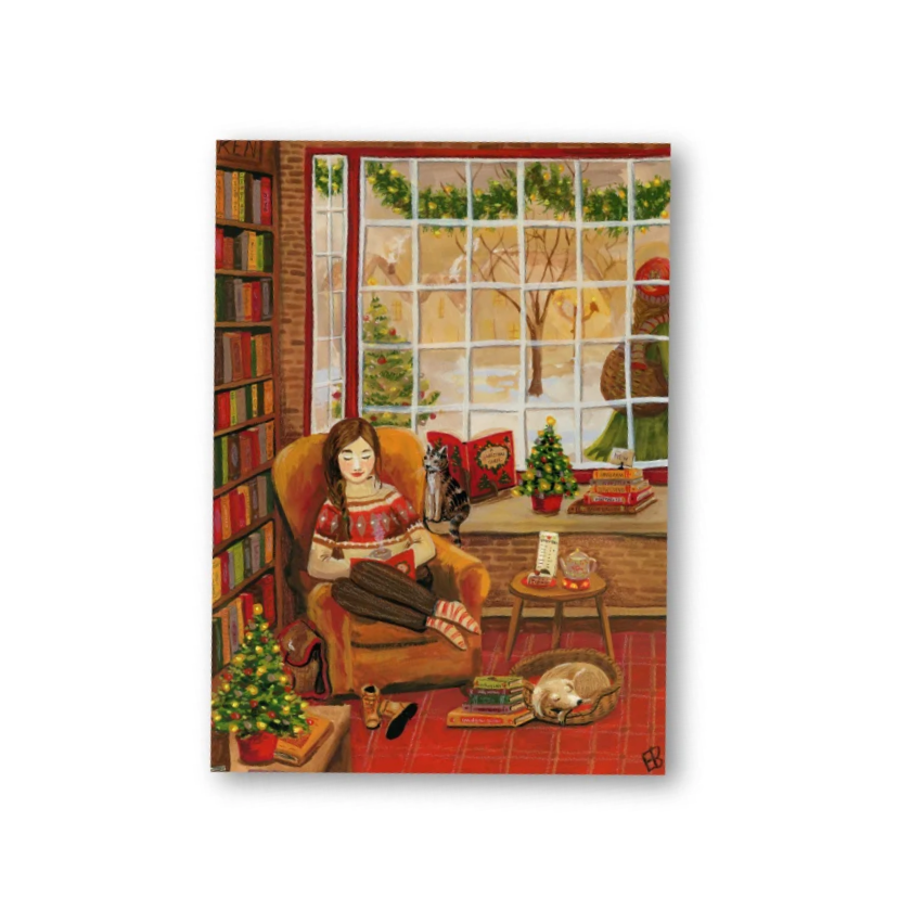Kaart 'Kerst in het boekenwinkeltje'