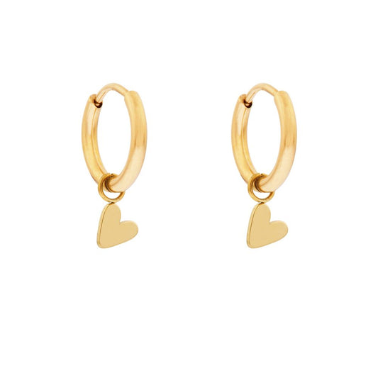 Oorbellen 'hartje schuin'