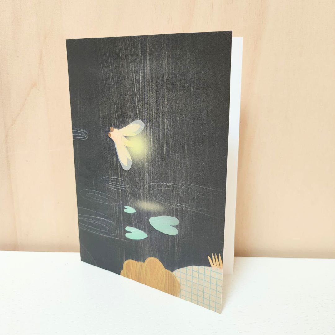 Wenskaart 'fly, firefly'