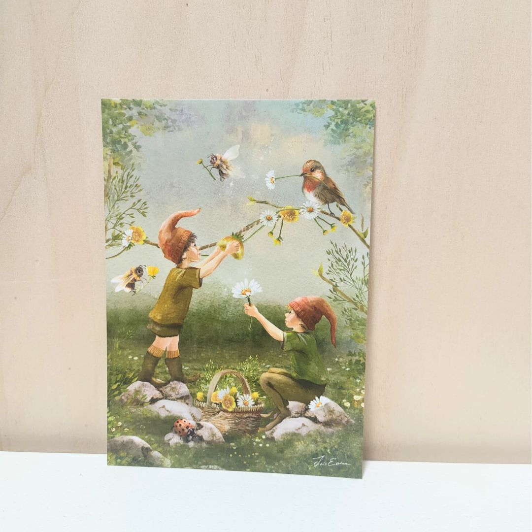 Kaart 'Bloemen plukken'