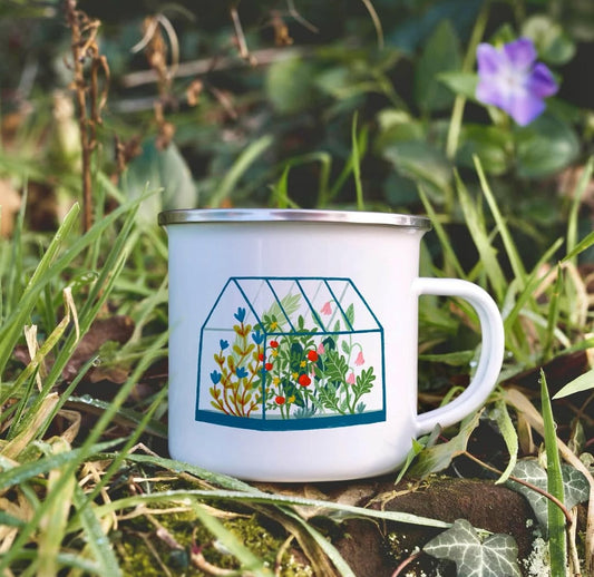 Emaille mok Greenhouse