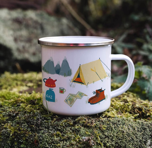 Emaille mok Wanderlust