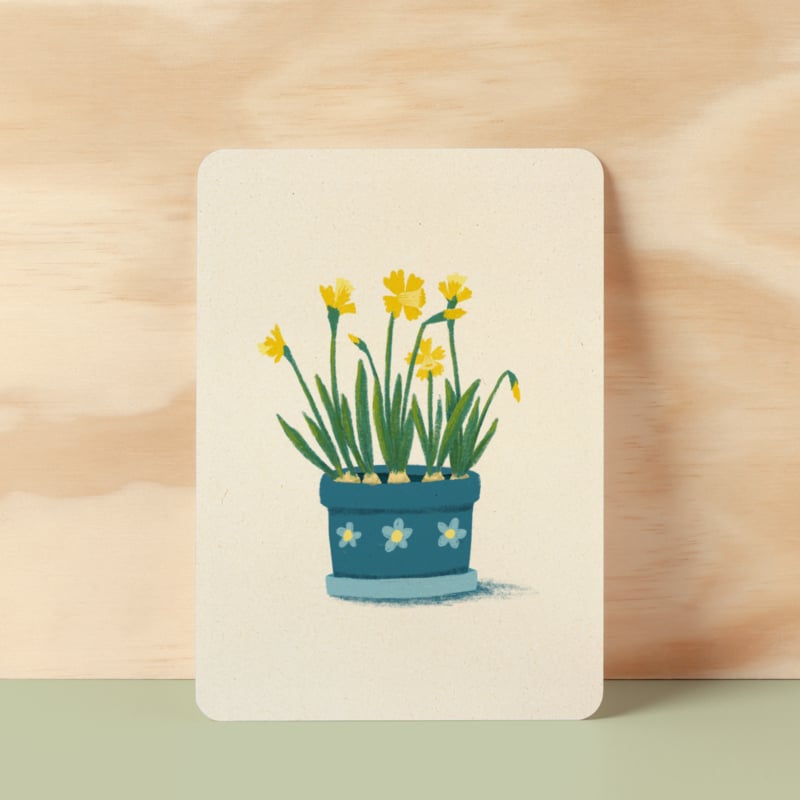 Kaart 'Pot met narcisjes'