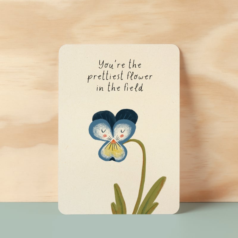 Kaart 'Prettiest flower in the field'