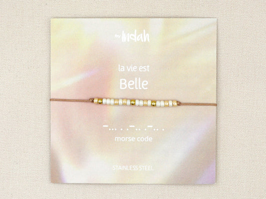 Morse code 'La vie est belle'