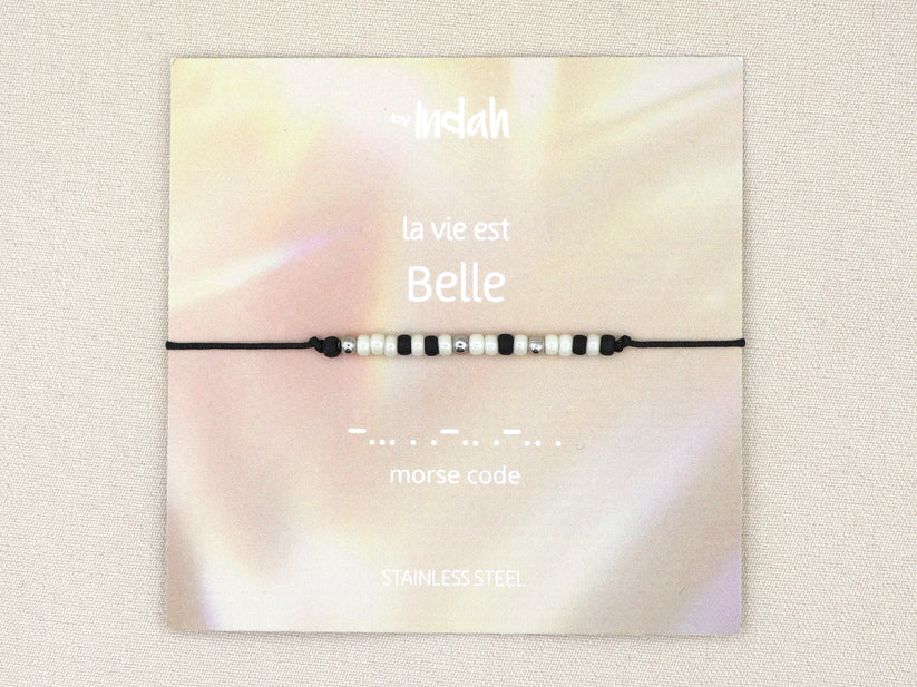Morse code 'La vie est belle'