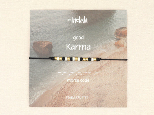 Morse code 'Good karma'