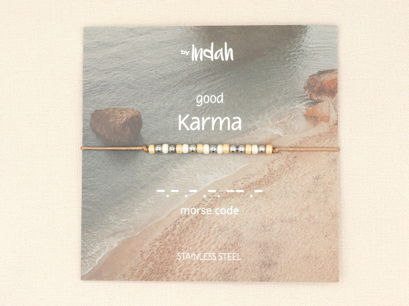 Morse code 'Good karma'