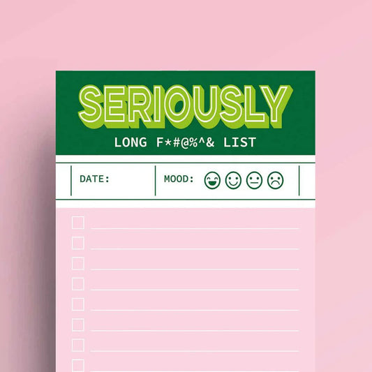 Notitieblok 'Seriously long f*%#@^& list'