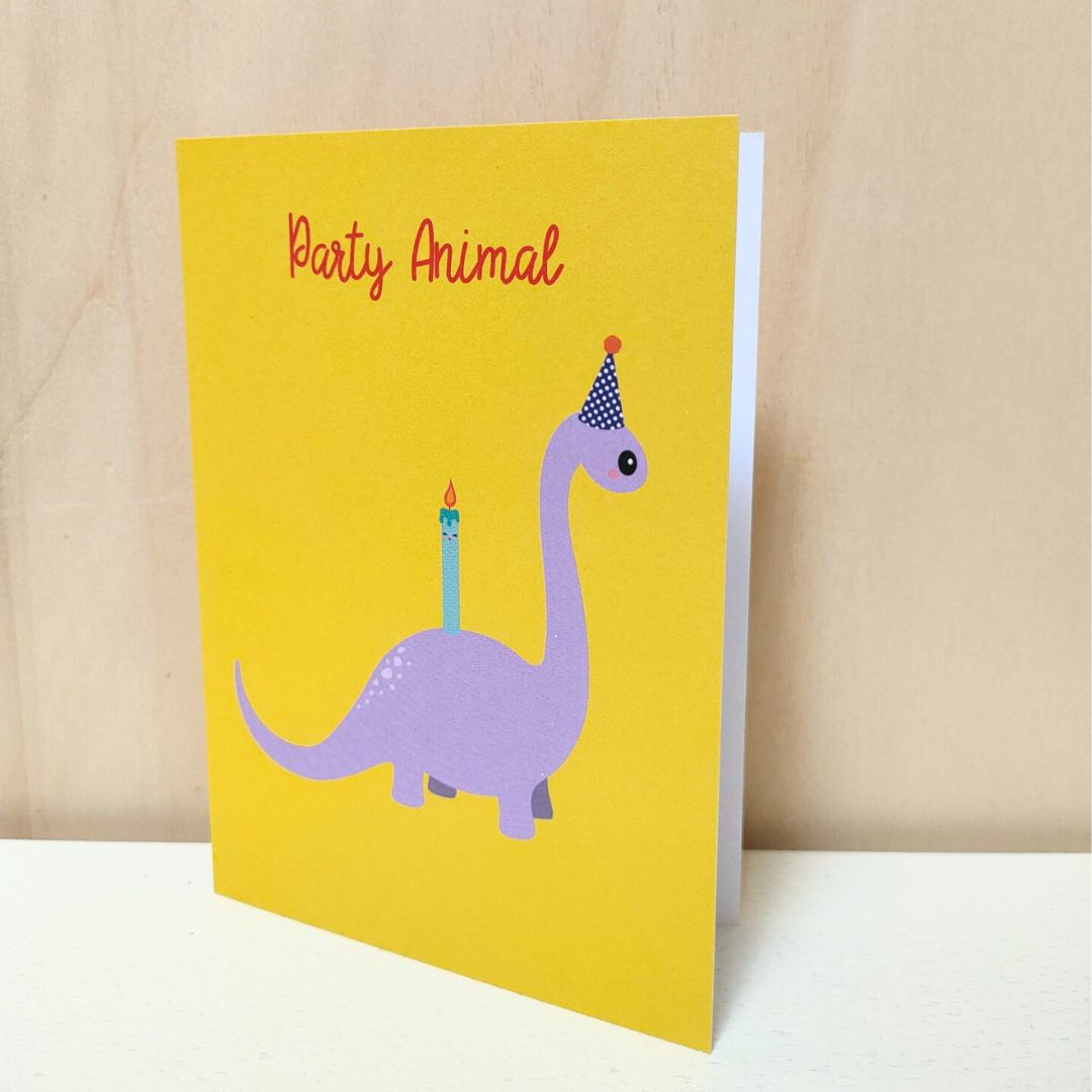 Wenskaart 'Party animal'