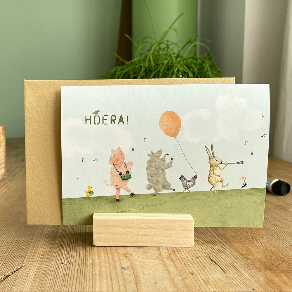 Wenskaart 'Hoera!'