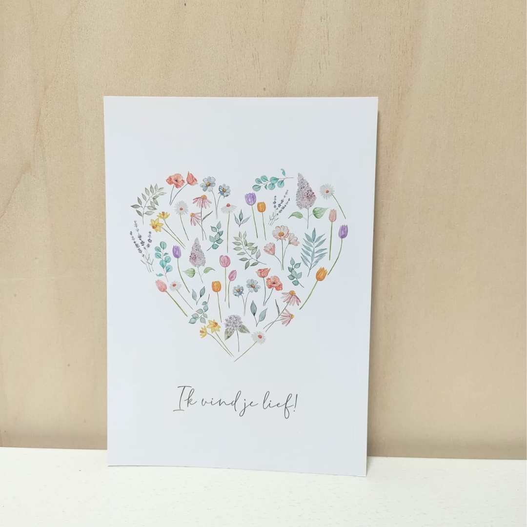 Kaart 'Ik vind je lief!'