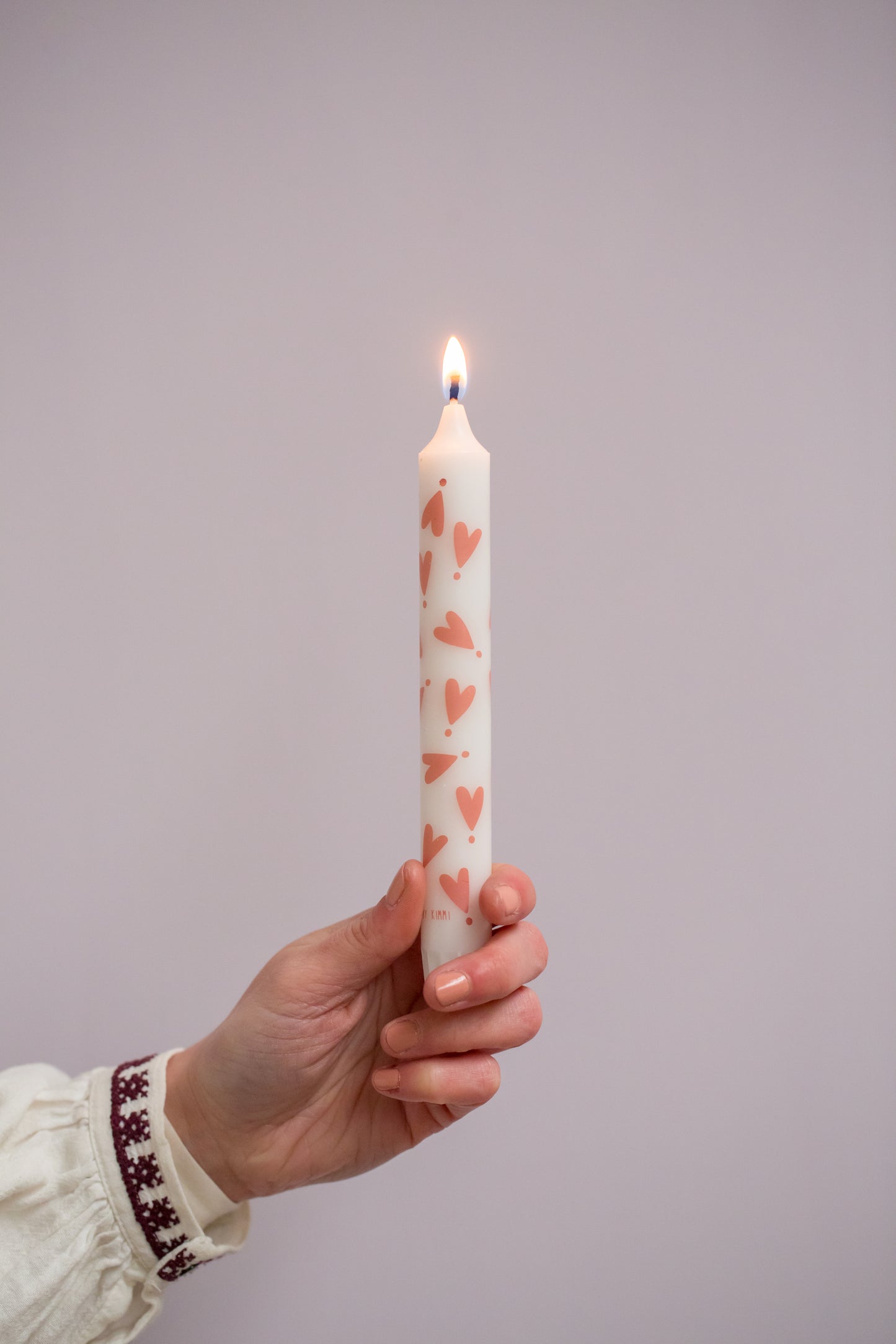 Kaars Hartjes roze