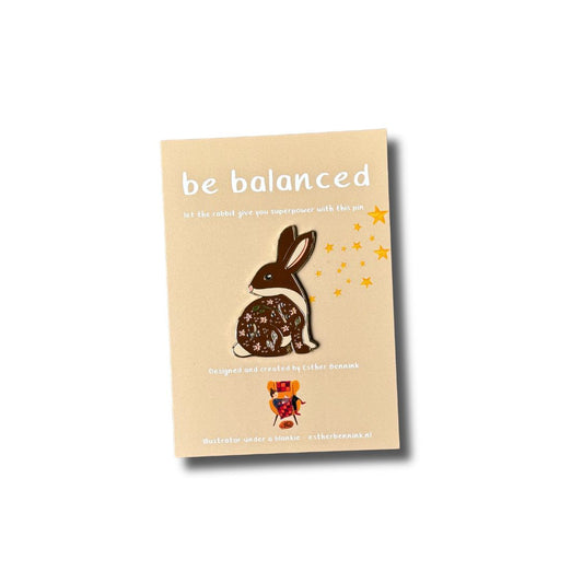Pin Konijn 'Be balanced'