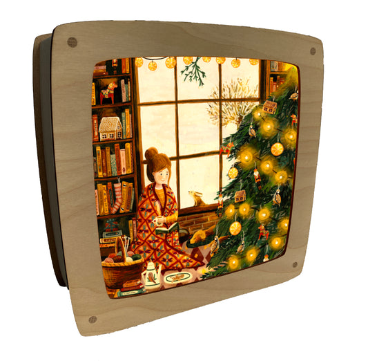 Wisselplaat Kerst tussen de boeken