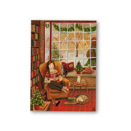 Kaart 'Kerst in het boekenwinkeltje'