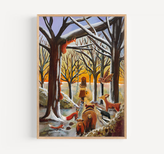 Art print 'Bosfluisteraar'
