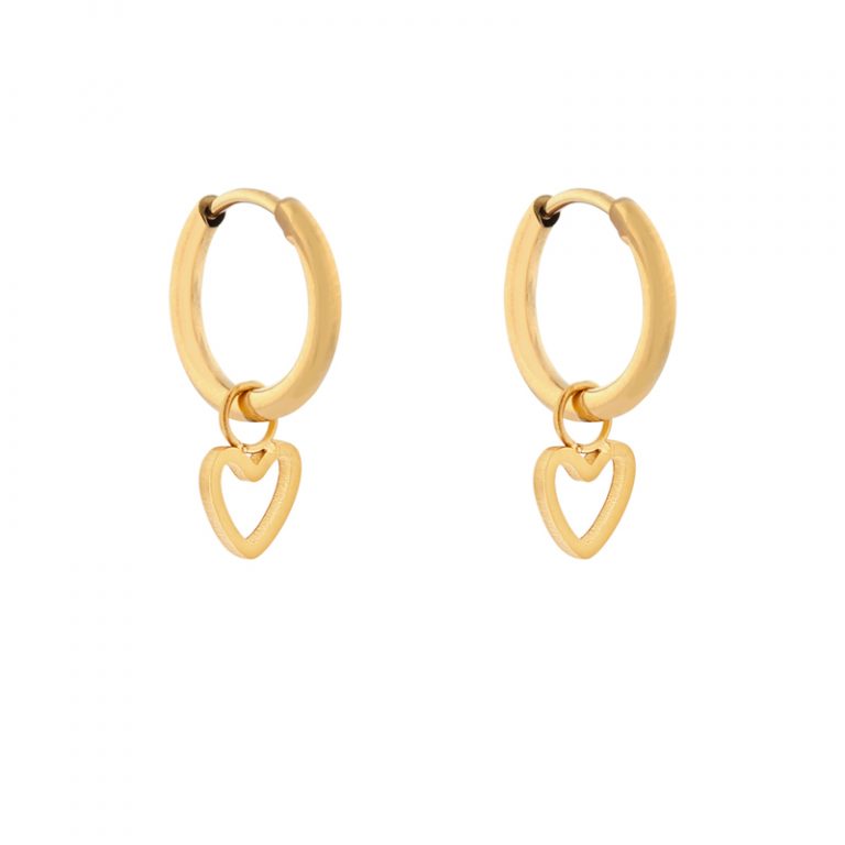 Oorbellen 'hartje open'