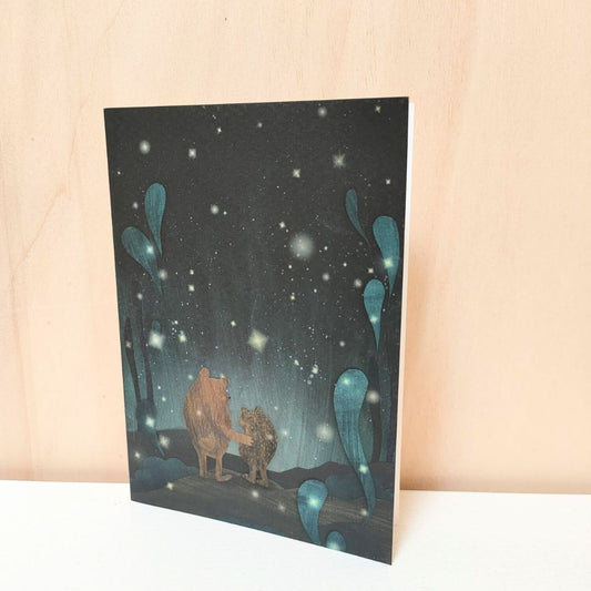 Wenskaart 'Cosmic rain'