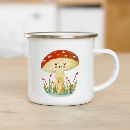 Emaille mok Amanita