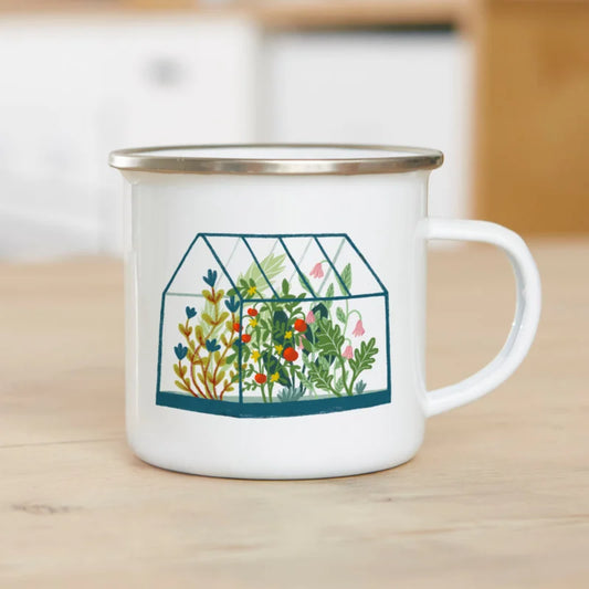 Emaille mok Greenhouse
