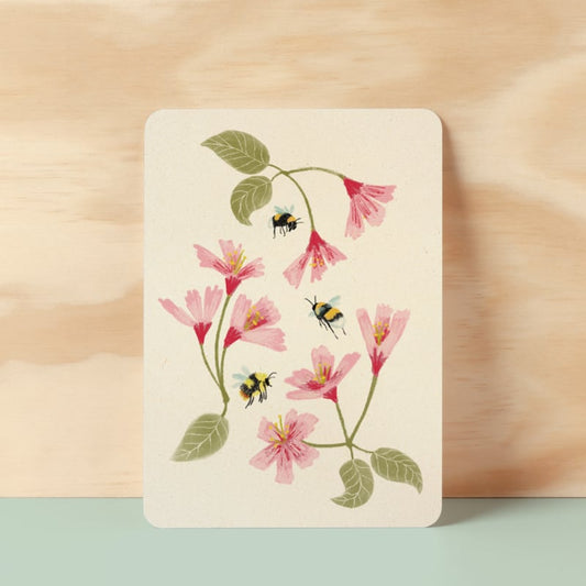 Kaart 'Bloemen en bijtjes'