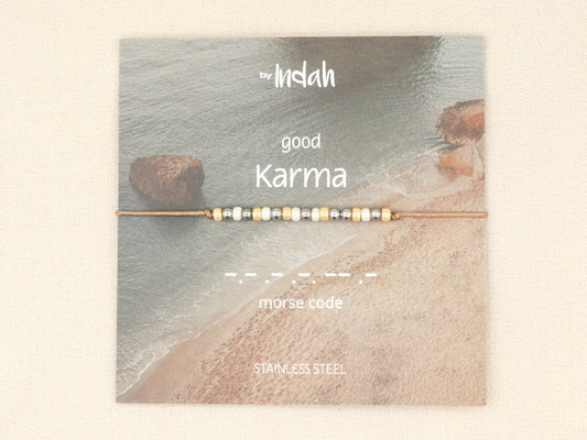 Morse code 'Good karma'