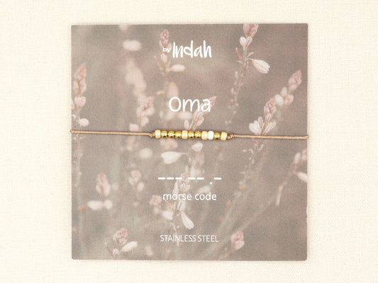 Morse code 'Oma'
