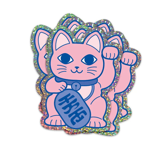 Sticker glitter Lucky cat