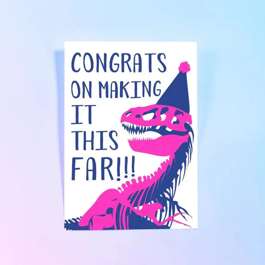 Kaart 'Dino congrats'