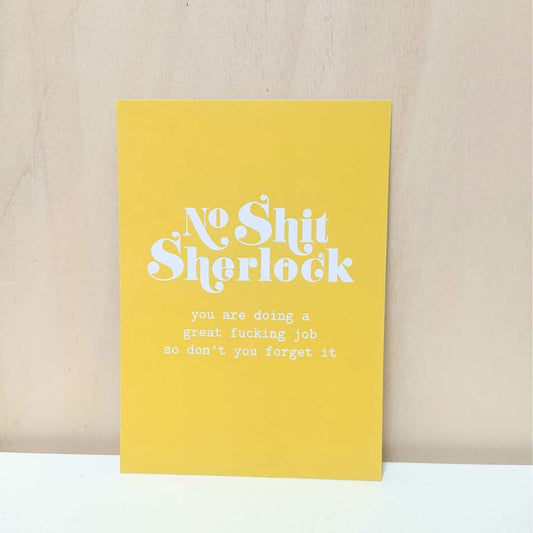 Kaart 'No shit Sherlock'