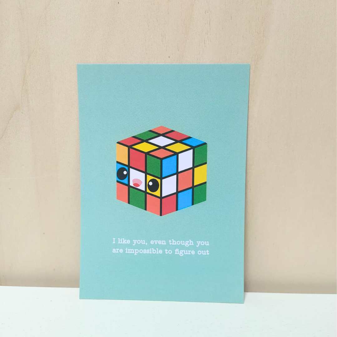 Kaart 'Rubik's cube'