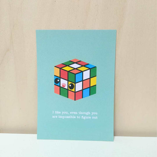 Kaart 'Rubik's cube'