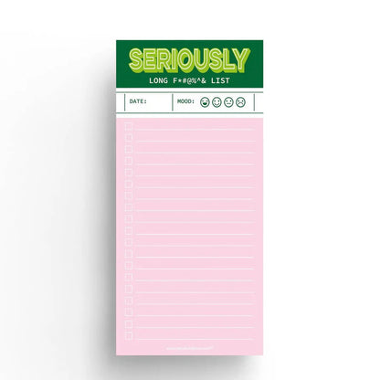 Notitieblok 'Seriously long f*%#@^& list'