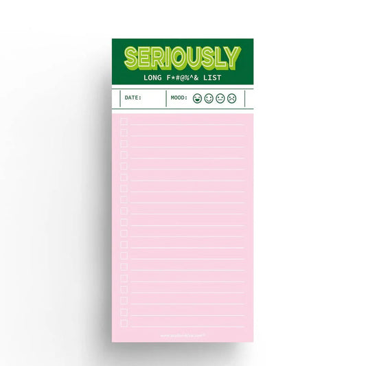 Notitieblok 'Seriously long f*%#@^& list'