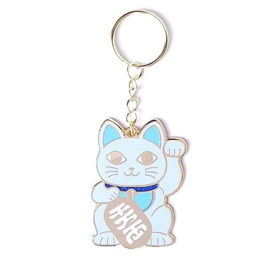 Sleutelhanger 'Maneki Neko blauw'