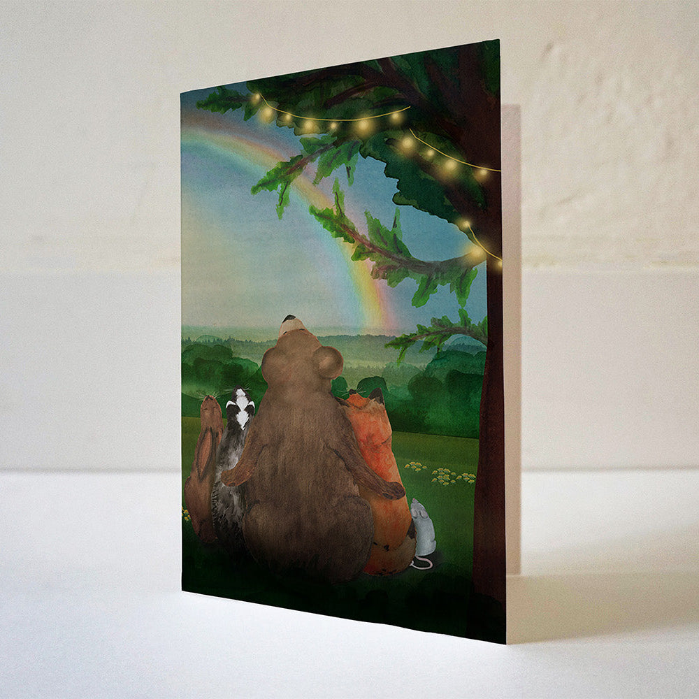 Wenskaart 'Regenboog'