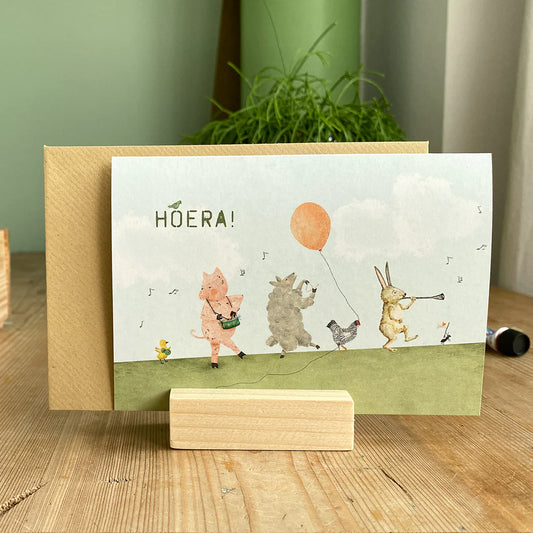 Wenskaart 'Hoera!'
