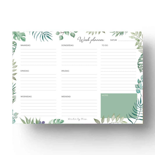 Weekplanner Botanisch