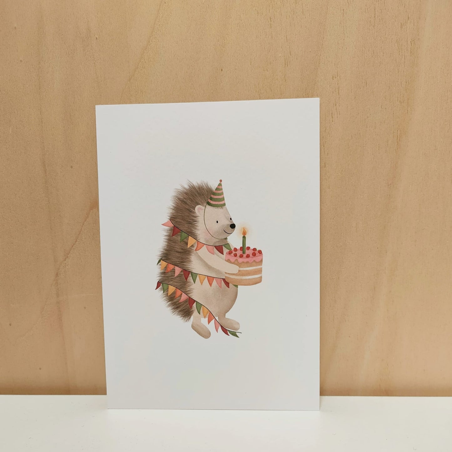 Kaart 'Egel met taart'