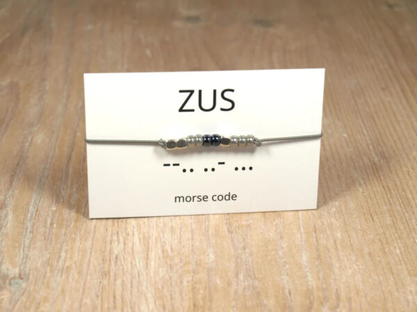 Morse code armband ‘Zus’