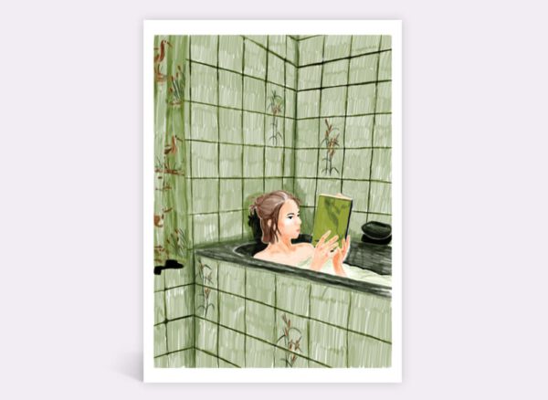 Bathtub book girl  – Leandra du Pau